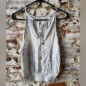 NWT Allie Rose White & Blue Tie-Dye Women's Tank Top